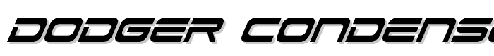 Dodger Condensed Italic font